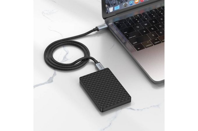 Кабель USB Type-C - USB Type-C HOCO US06, 5A PD100W (черный) 1м USB3.2