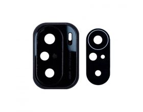 Стекло камеры для Xiaomi Poco F3 (M2012K11AG) + рамка (черный)