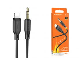 Кабель аудио BOROFONE BL18 (штекер Lightning - штекер AUX) Digital audio conversion cable (черный)