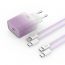 Сетевое зарядное устройство USB-C + кабель Type-C-Type-C XO CE18 PD30W  fast charging  purple