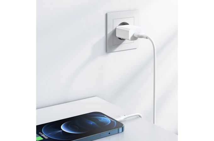 Сетевое зарядное устройство USB + кабель Type-C XO L99 2.4A White