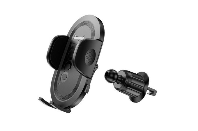 Держатель автомобильный для телефона HOCO H53 Brusco ultra-thin push-type в воздуховод черный
