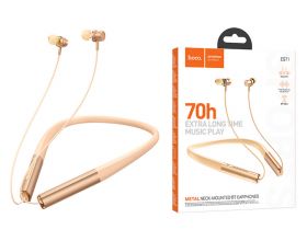 Наушники вакуумные беспроводные HOCO ES71 Platinum neck-mounted earphones headset Bluetooth (оранжевый)