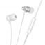 Наушники вакуумные проводные HOCO M110 Encourage metal universal earphones with mic (серебристый)