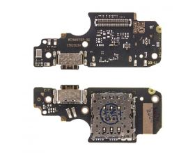 Шлейф для Xiaomi Poco X4 Pro 5G (2201116PG) с разъемом зарядки + SIM (плата), org