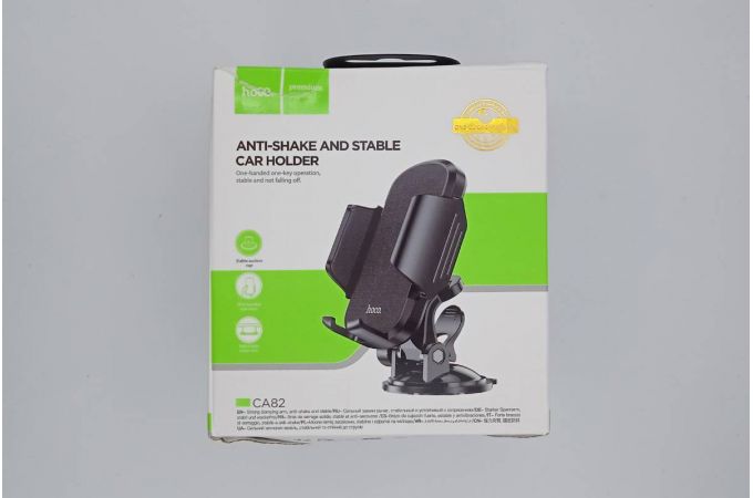 Держатель автомобильный для телефона HOCO CA82 Just fast suction cup car holder черный (УЦЕНКА! МЯТАЯ УПАКОВКА)
