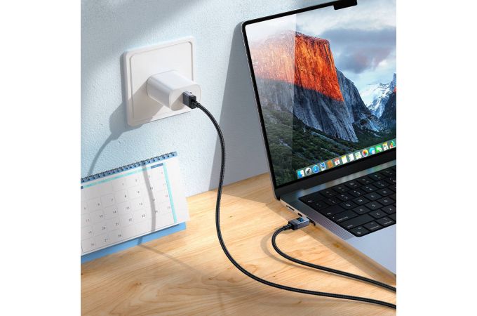 Кабель USB - USB Type-C HOCO X118 Generous 5A (черный)