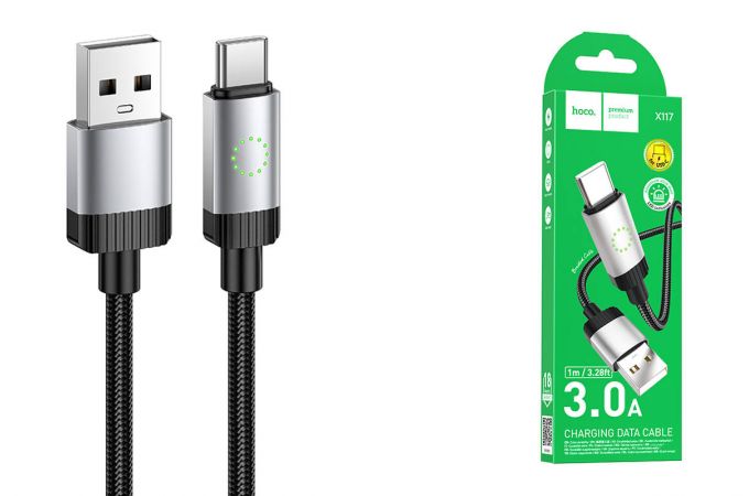 Кабель USB - USB Type-C HOCO X117 Star (черный)