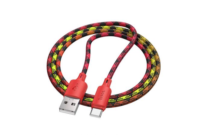 Кабель USB - USB Type-C HOCO X116 Meridian (красный градиент)