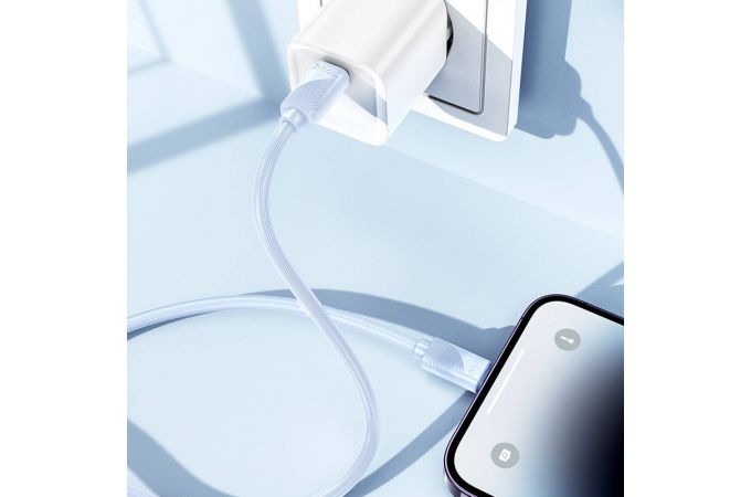 Кабель USB Type-C -Lightning HOCO X114 Energy PD зарядный дата кабель (белый) 1 м