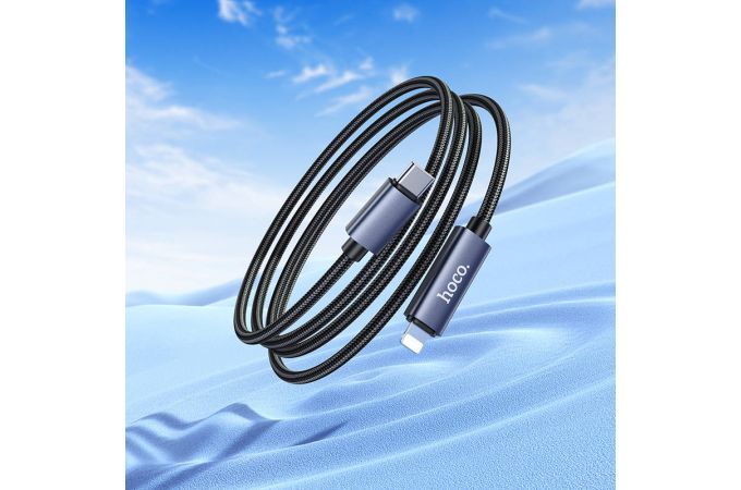 Кабель USB Type-C - Lightning HOCO X112 Favor PD с дисплеем (черный)