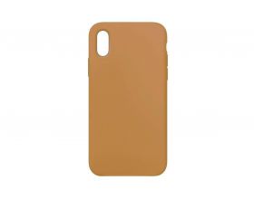 Чехол для iPhone ХS (5.8) Silicone Case Soft Touch (персиковый)