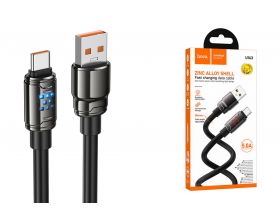 Кабель USB - USB Type-C HOCO U143 Joy 5A (черный)
