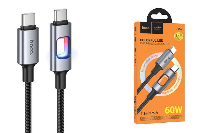 Кабель USB Type-C - USB Type-C HOCO U144 New 60W (черный)
