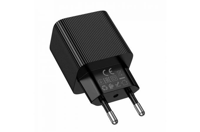 Сетевое зарядное устройство USB-C HOCO CS82A Excellent PD20W зарядное устройство с цифровым дисплеем (черный)