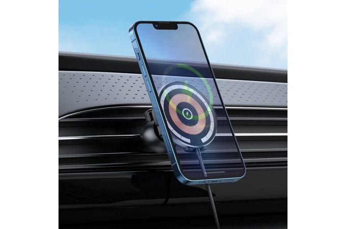 Держатель автомобильный для телефона HOCO CW42 Discovery Edition in-car wireless charging черный