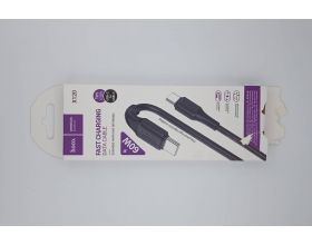 Кабель Type-C - Type-C HOCO X120 Beneficio 60W (черный) (УЦЕНКА! МЯТАЯ УПАКОВКА)