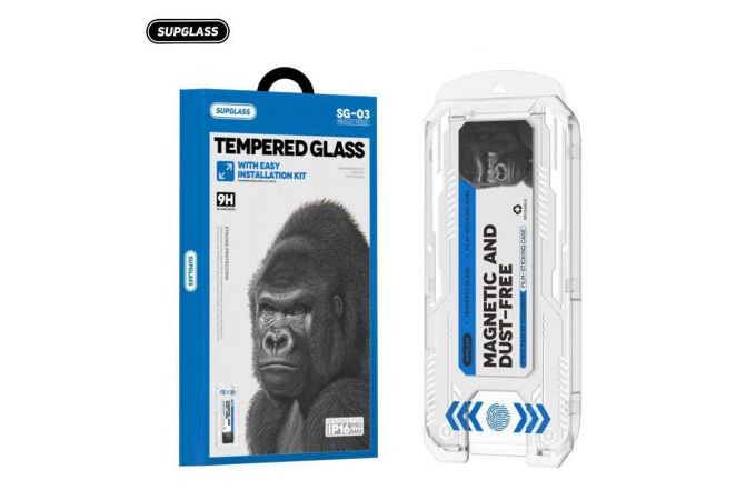 Защитное стекло SUPGLASS SG-03 C АПЛИКАТОРОМ (легкая установка) For IPhone 17 / 16 Pro (6.3)