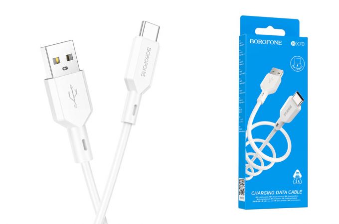 Кабель USB - USB Type-C BOROFONE BX70, 2,4A (черный) 1м