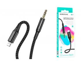 Кабель аудио BOROFONE BL7 (штекер Lightning - штекер AUX) Digital audio conversion cable (черный)