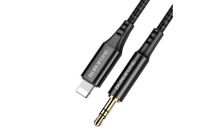 Кабель аудио BOROFONE BL7 (штекер Lightning - штекер AUX) Digital audio conversion cable (черный)
