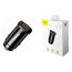 Автомобильное зарядное устройство BASEUS Square metal, 2*USB, 5A, 30 Вт, черный, быстрая зарядка