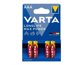 Батарейка алкалиновая VARTA LONGLIFE MAX POWER LR03 AAA 4BL (блистер 4 штуки)