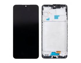 Дисплей для Samsung A165F Galaxy A16 4G в сборе с тачскрином + рамка (черный) OLED (Big glass)