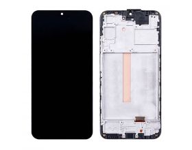 Дисплей для Samsung A256E Galaxy A25 5G Black в сборе с тачскрином + рамка OLED (Big glass)