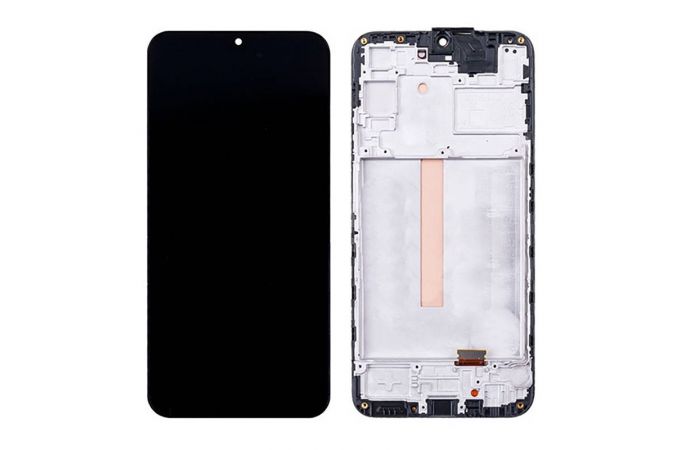 Дисплей для Samsung A256E Galaxy A25 5G Black в сборе с тачскрином + рамка OLED (Big glass)