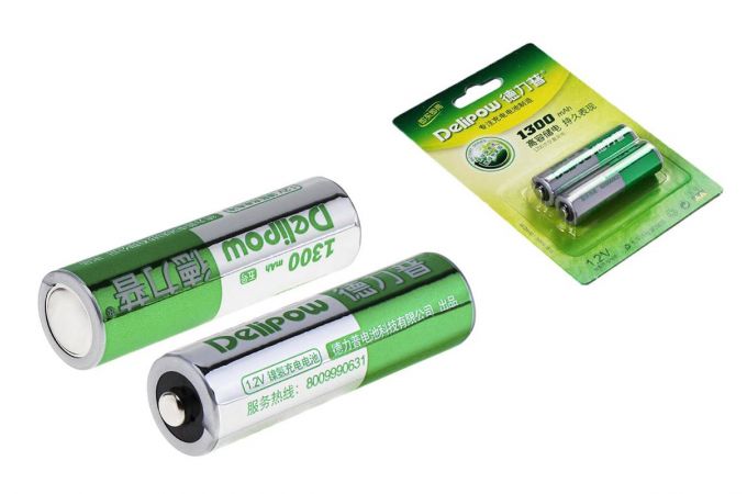 Аккумулятор Ni-MH Delipow R6 AA (1300 mAh,1.2V) (УПАКОВКА 2ШТ)