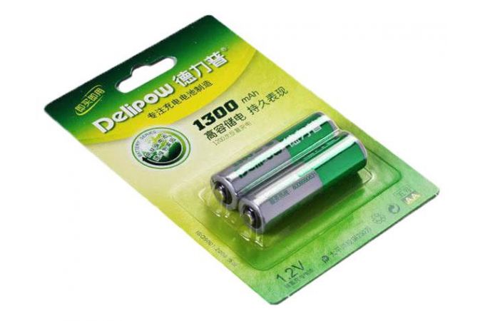 Аккумулятор Ni-MH Delipow R6 AA (1300 mAh,1.2V) (УПАКОВКА 2ШТ)