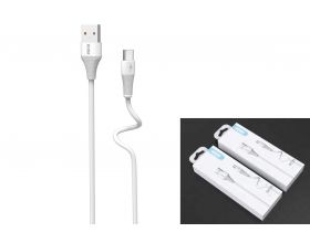 Кабель USB - USB Type-C EZRA DC20, 2.1A (белый) 1.2м