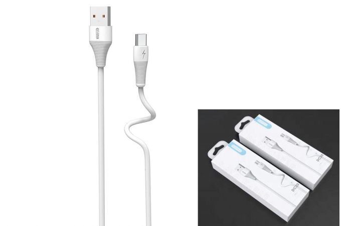 Кабель USB - USB Type-C EZRA DC20, 2.1A (белый) 1.2м