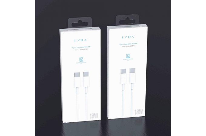 Кабель USB Type-C - USB Type-C EZRA DC65, 3A PD18W (белый) 1м