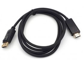 Кабель DisplayPort DP (папа) - HDMI (папа) 1,8 м черный (V2.0)