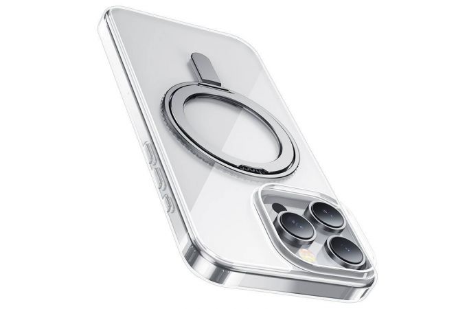 Чехол для телефона iPhone 16 Pro Max HOCO Rotating magnetic case for iP16 Pro Max (AS1) тонкий (прозрачный)