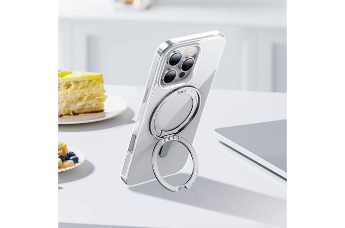 Чехол для телефона iPhone 16 Pro Max HOCO Rotating magnetic case for iP16 Pro Max (AS1) тонкий (прозрачный)