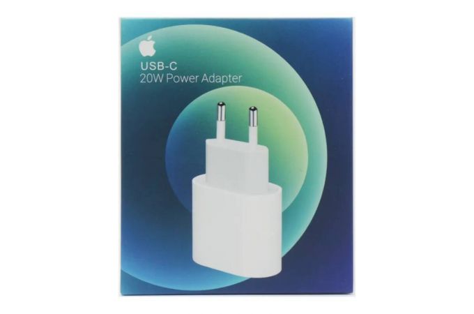 Сетевое зарядное устройство USB-C 20W iPhone 12/12Pro/12Pro Max прямоугольник (белый) (copy 1.1)
