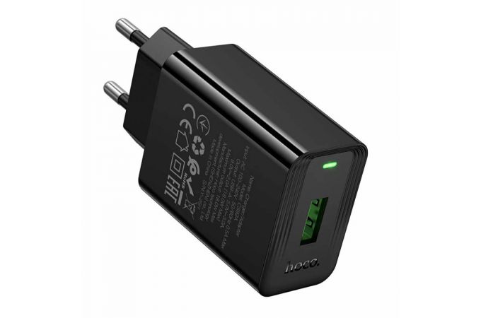 Сетевое зарядное устройство USB HOCO CS92A Leader QC 3.0 18W  (черный)