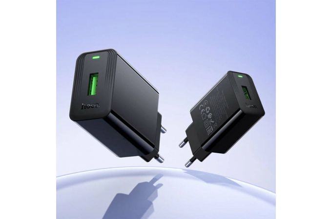 Сетевое зарядное устройство USB HOCO CS92A Leader QC 3.0 18W  (черный)