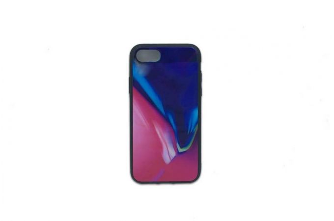 Чехол стеклянный iPhone 7/8 (рисунок в ассортименте)