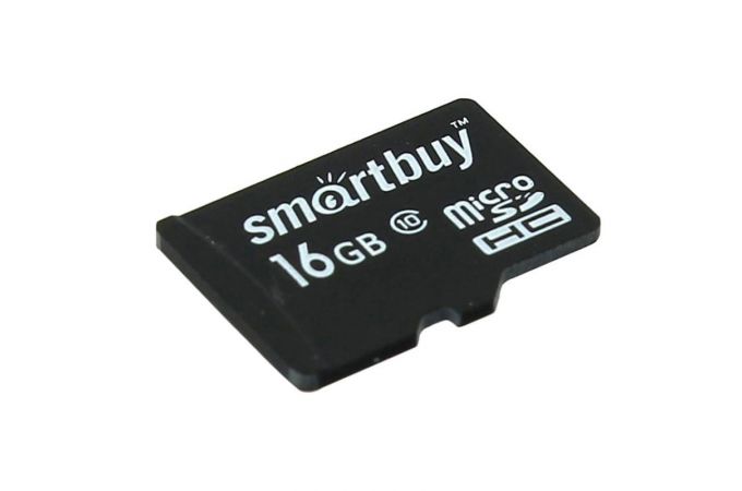 Карта памяти microSDHC Smartbuy 16 GB (class 10) без адаптеров (SB16GBSDCL10-00LE)