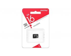 Карта памяти microSDHC Smartbuy 16 GB UHS-I (class 10) без адаптеров (SB16GBSDCL10-00)