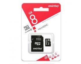 Карта памяти microSDHC Smartbuy 32 GB (class 10) с адаптером (SB32GBSDCL10-01LE)