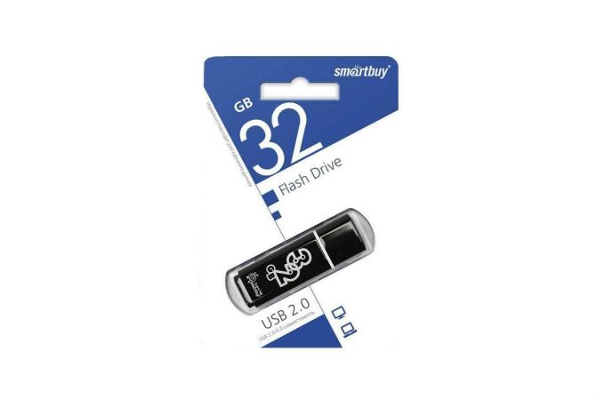 Флешка USB 3.0 Smartbuy 32GB Glossy series Dark Grey (SB32GBGS-DG)