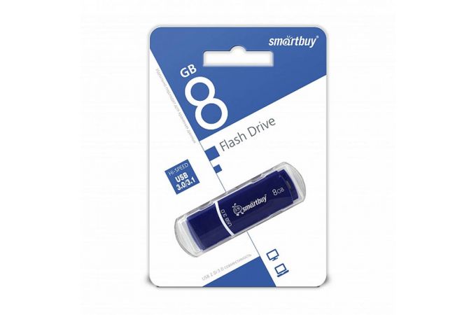 Флешка USB 3.0 Smartbuy 8GB Crown Blue (SB8GBCRW-Bl)