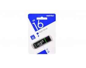 Флешка USB 2.0 Smartbuy 16GB Glossy series Black (SB16GBGS-K)