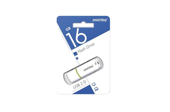 Флешка USB 2.0 Smartbuy 16GB Paean White (SB16GBPN-W)
