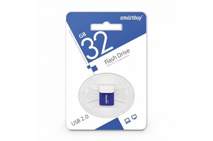 Флешка USB 2.0 Smartbuy 32GB LARA Blue (SB32GBLARA-B)